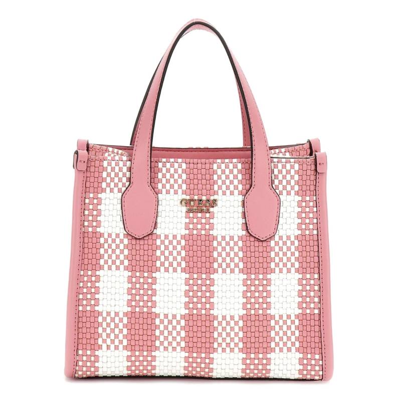 Mini sac à main Guess Silvana imprimé vichy HWGG8665770 PMU rose Multi, vue de face