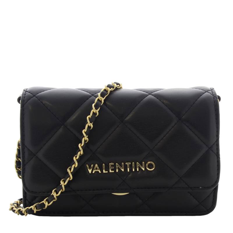 Petit sac rabat Valentino Bags effet matelassé à Chaînette VBS3KK52R 001 couleur noir, vue de face