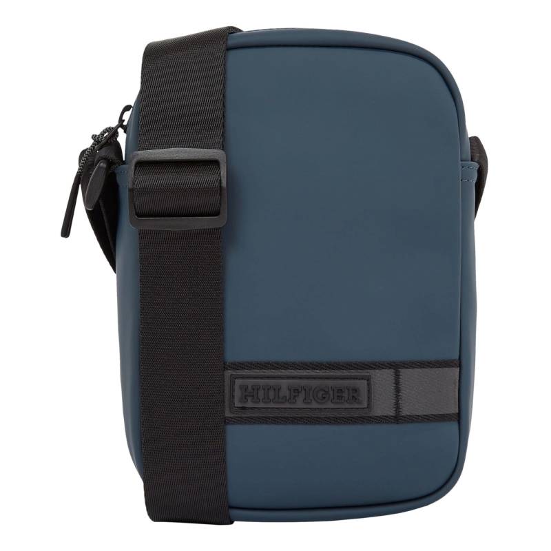 Sac reporter Tommy Hilfiger Corporate zippé tissé AM0AM12743POM couleur bleu foncé, vue de face