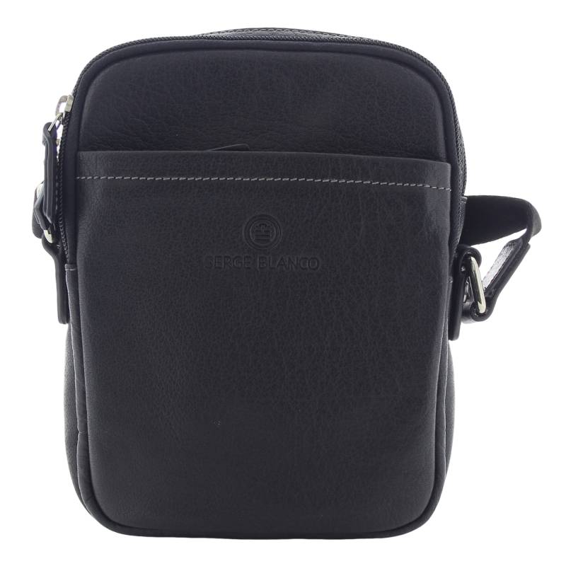 Mini sac baggy Serge Blanco cuir  MAR13005 999 couleur noir, vue de face