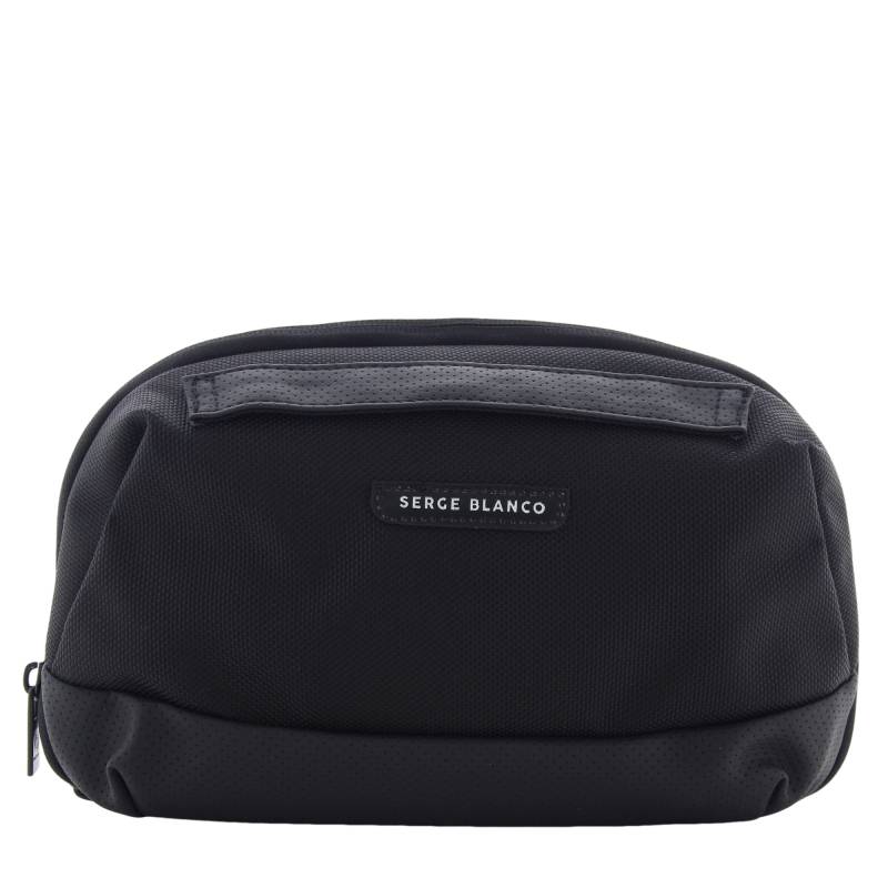 Grande trousse de toilette Serge Blanco en textile CTL42008 999 couleur noir, vue de face