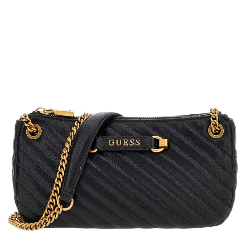 Sac bandoulière Guess effet matelassé Sela HWQB9495720 BLA couleur noir, vue de face