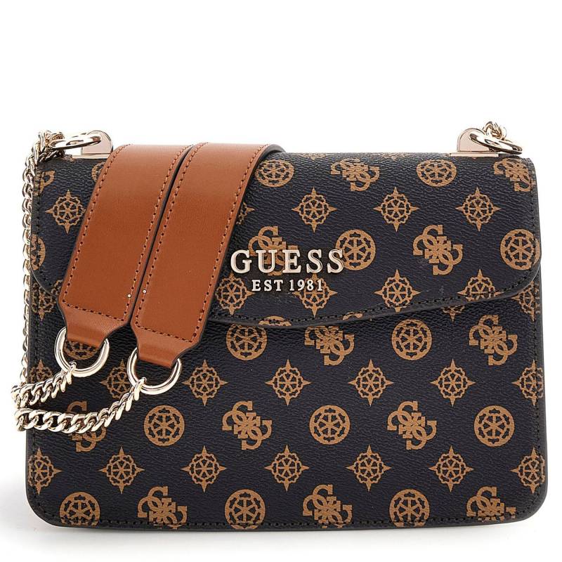 Sac bandoulière Guess Convertible Logo Multi Evelune HWPC935321MOM couleur marron multi, vue de face