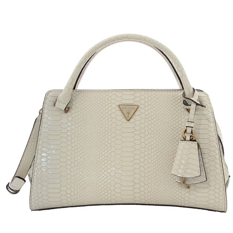 Sac à main imprimé python Guess Georgina HWKB9499060IVO, couleur ivoire vue de face