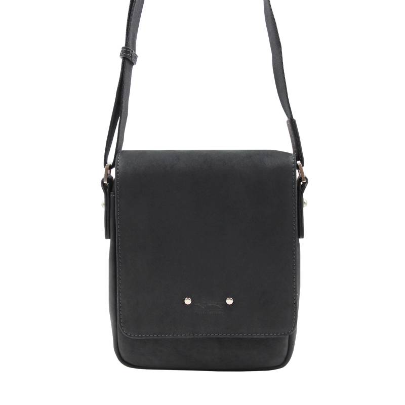 Sac bandoulière Francinel Berlin à rabat cuir gras 655095 Noir