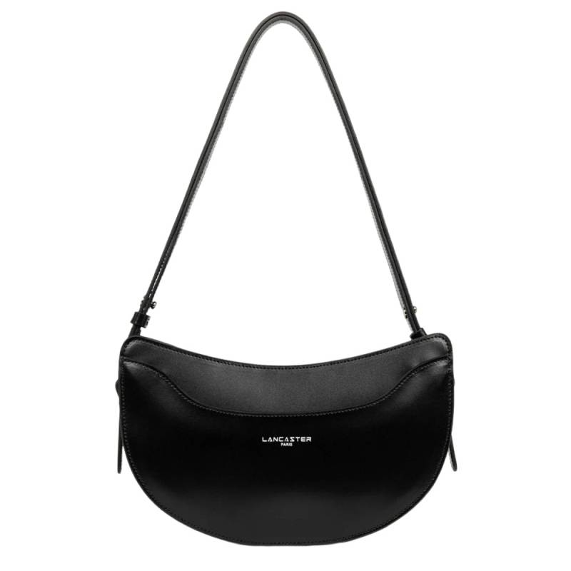 Sac demi lune Lancaster Suave Lune 433-33 NOIR  couleur noir, vue de face