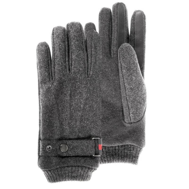 Gants compatibles isotoner écrans tactiles 85314 GRC8.5 couleur gris chiné vue de face