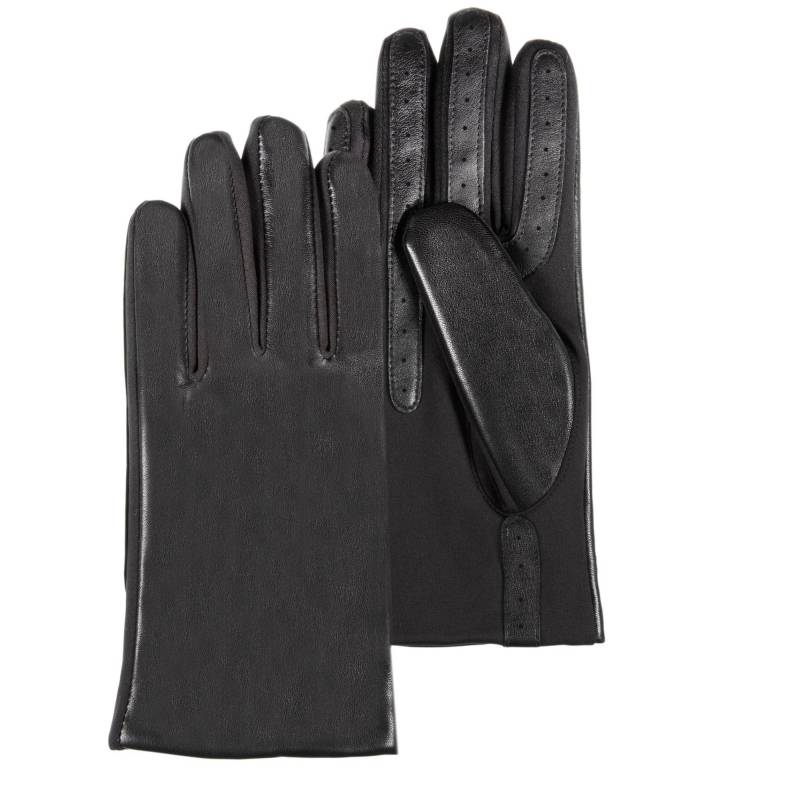 Gants compatibles Isotoner écrans tactiles  85343 AAG couleur noir, vue de face