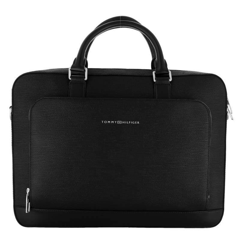 Sac porte-ordinateur tommy Hilfiger TH Business AM13105 BDS couleur noir, vue de face