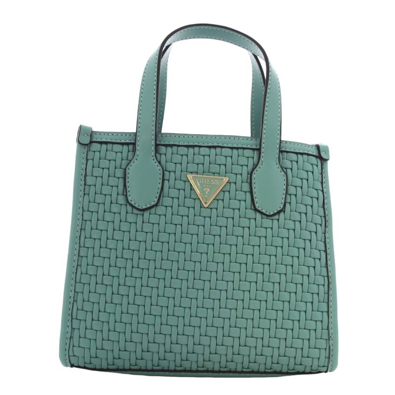 Mini sac Guess porté main effet tissé Silvana HWWW8665770 TEA couleur Teal (bleu), vue de face