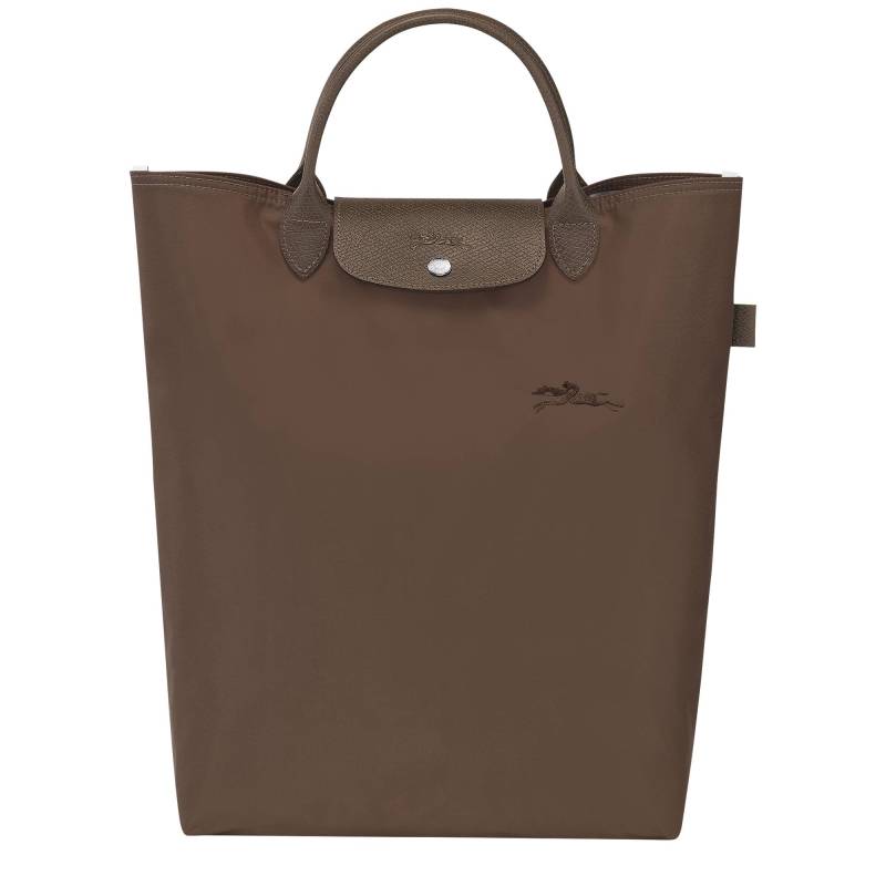 Sac cabas M porté main Longchamp Le Pliage Green 10168919 813 couleur terre, vue de face