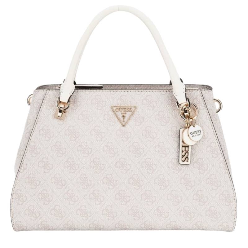 Sac porté main Guess imprimé logo 4G Noelle  HWBD7879070 DVL  couleur blanc, vue de face