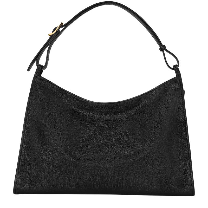 Sac porté épaule Longchamp effet grainé 10298021 001 couleur noir, vue de face