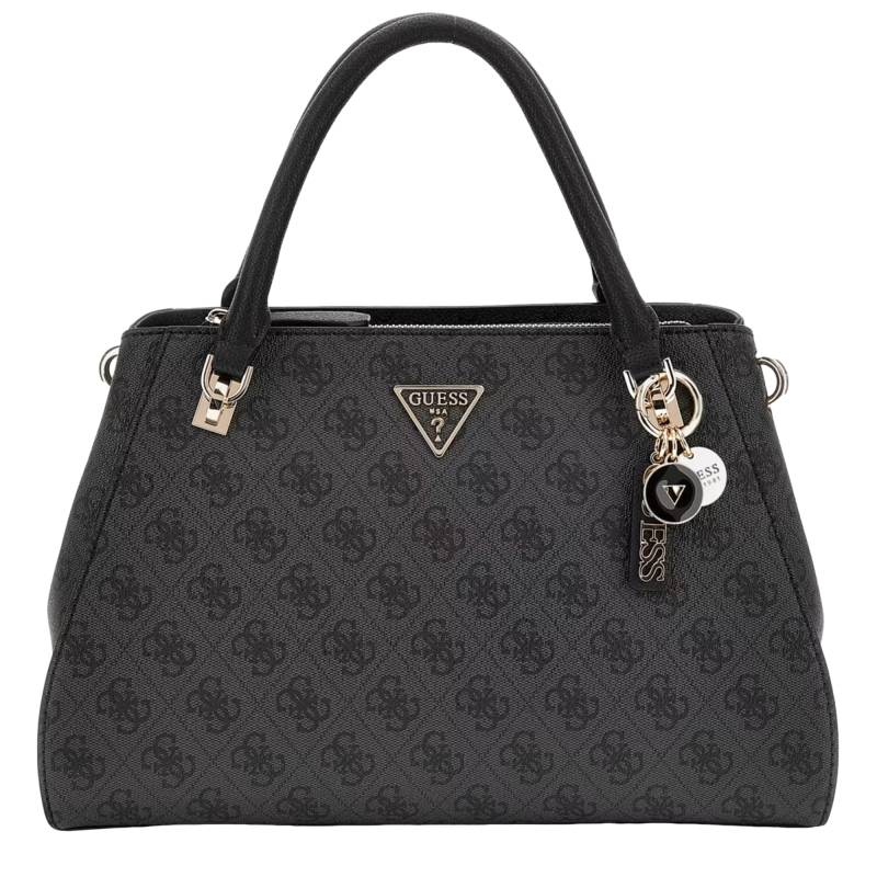 Sac porté main Guess imprimé logo 4G Noelle HWBG787907 CLO  couleur noir, vue de face