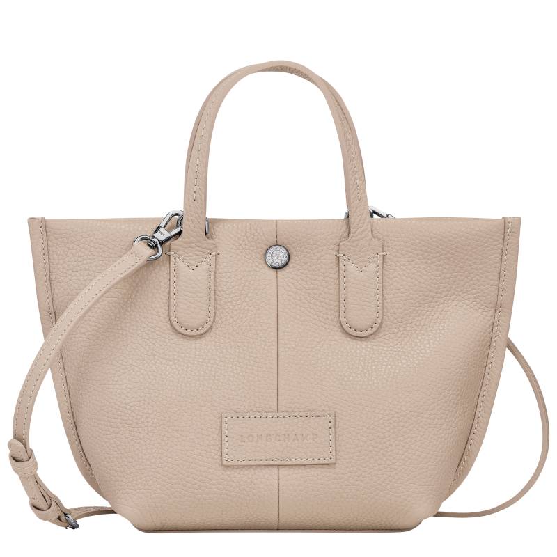 Sac porté main Longchamp XS  effet grainé Essential 10259HFV 266 couleur Argile, vue de face