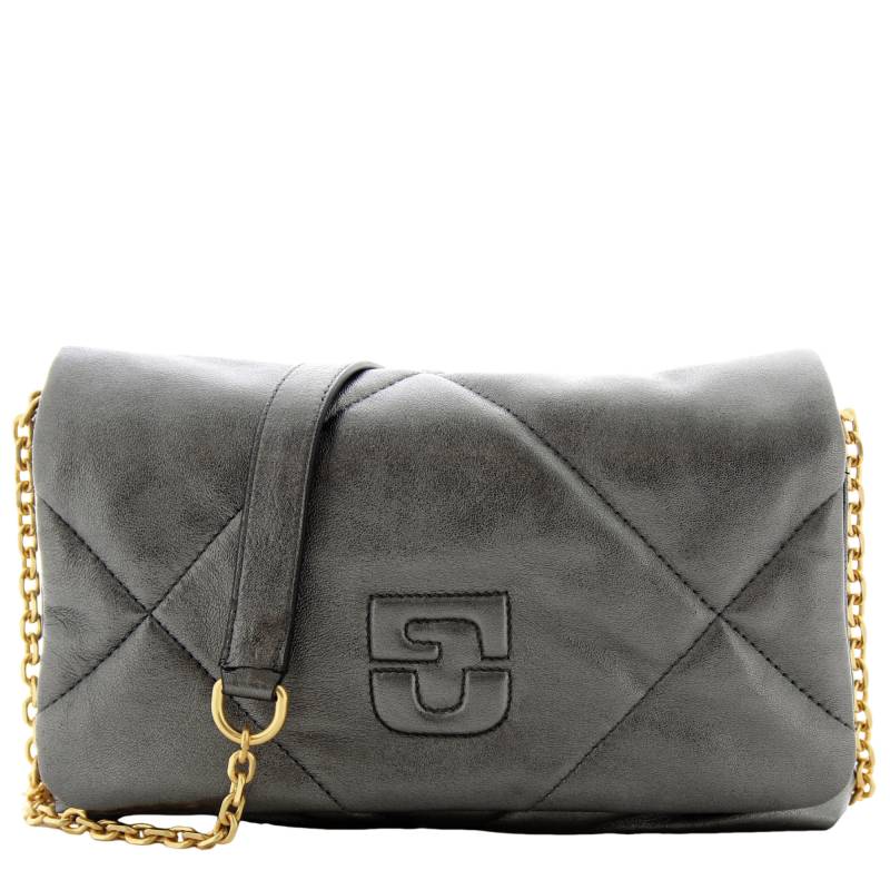 Sac bandoulière Gerard Darel Le Fanny matelassé métallisé DAS56A4639410 Gris asphalte