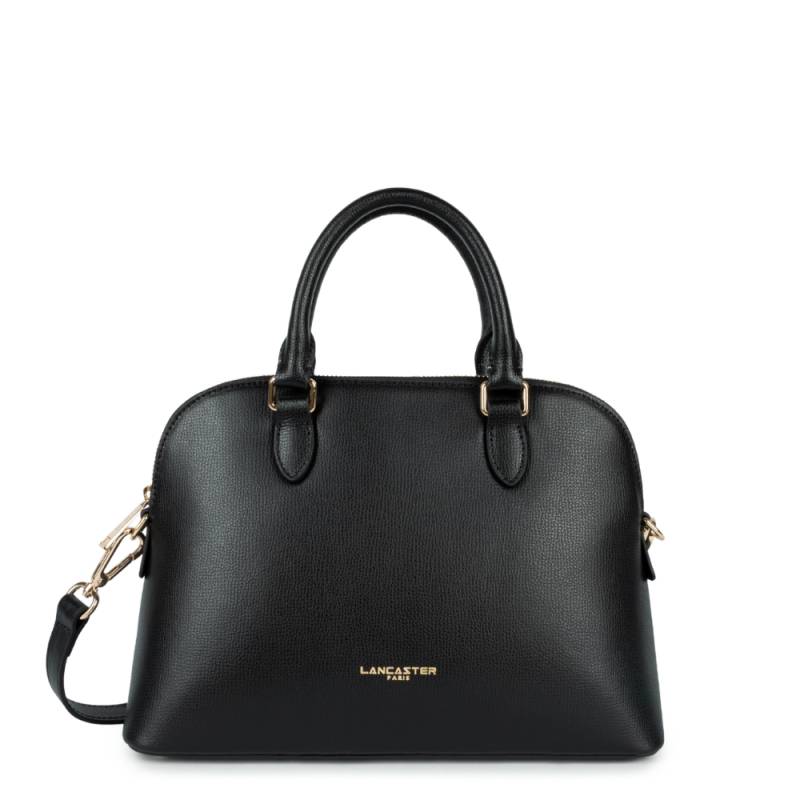 Sac demi lune Lancaster zippé M Sierra Jia effet grainé 538-004-NOIR, Noir, vue de face