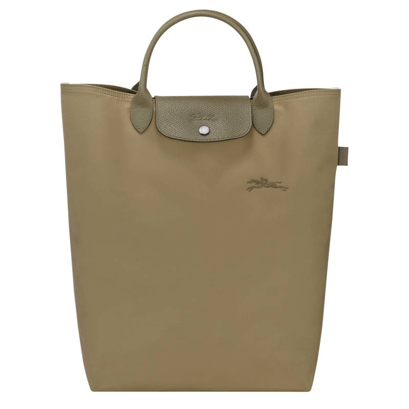 Sac cabas M porté main Longchamp Le Pliage Green 10168919 M04 Artichaut, vue de face