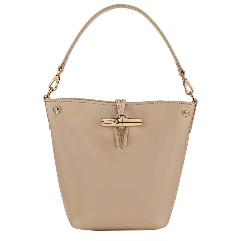 Sac seau XS Longchamp Le Roseau Sleek en cuir 10279HGCM05 Racine