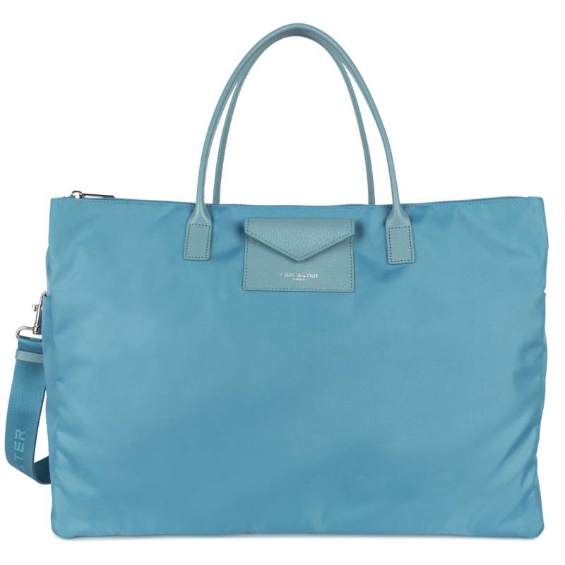 Sac 24/48H Lancaster Smart KBA 516-33-BL/CE de couleur bleu cendre, vue de face.