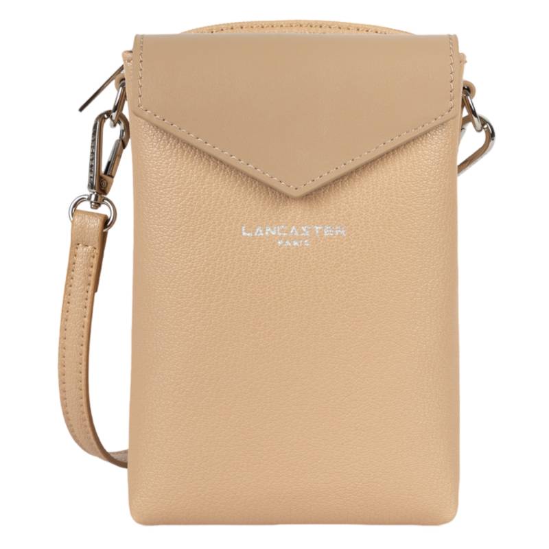 Pochette smartphone Double Zip Lancaster Maya 517-86-CHA, couleur Champagne, vue de face