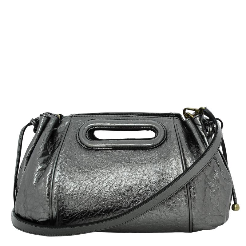 Petit sac Mini Dany Gerard Darel cuir métallisé DAS08A4299410, gris asphalte