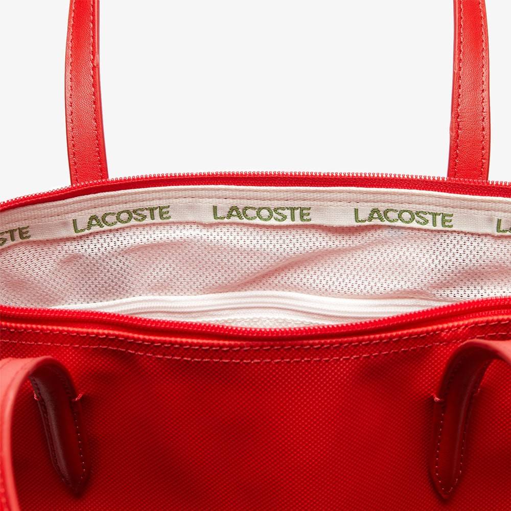 Petit sac cabas Lacoste L.12.12 Concept NF2037PO-883 Rouge côté ouvert