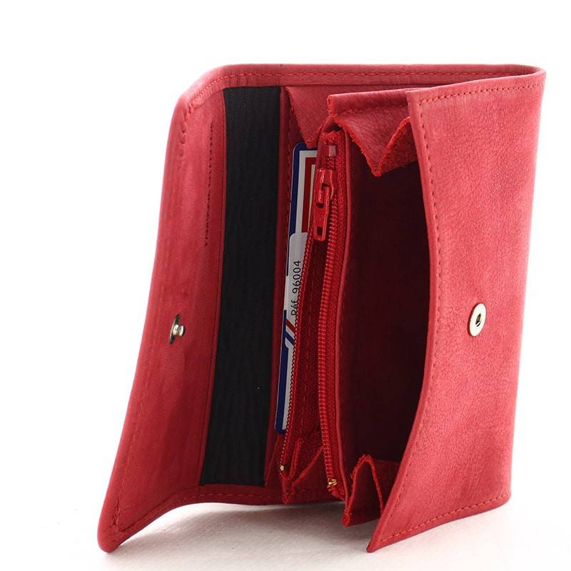 Porte monnaie porte cartes Frandi 96004Arge couleur rouge intérieur