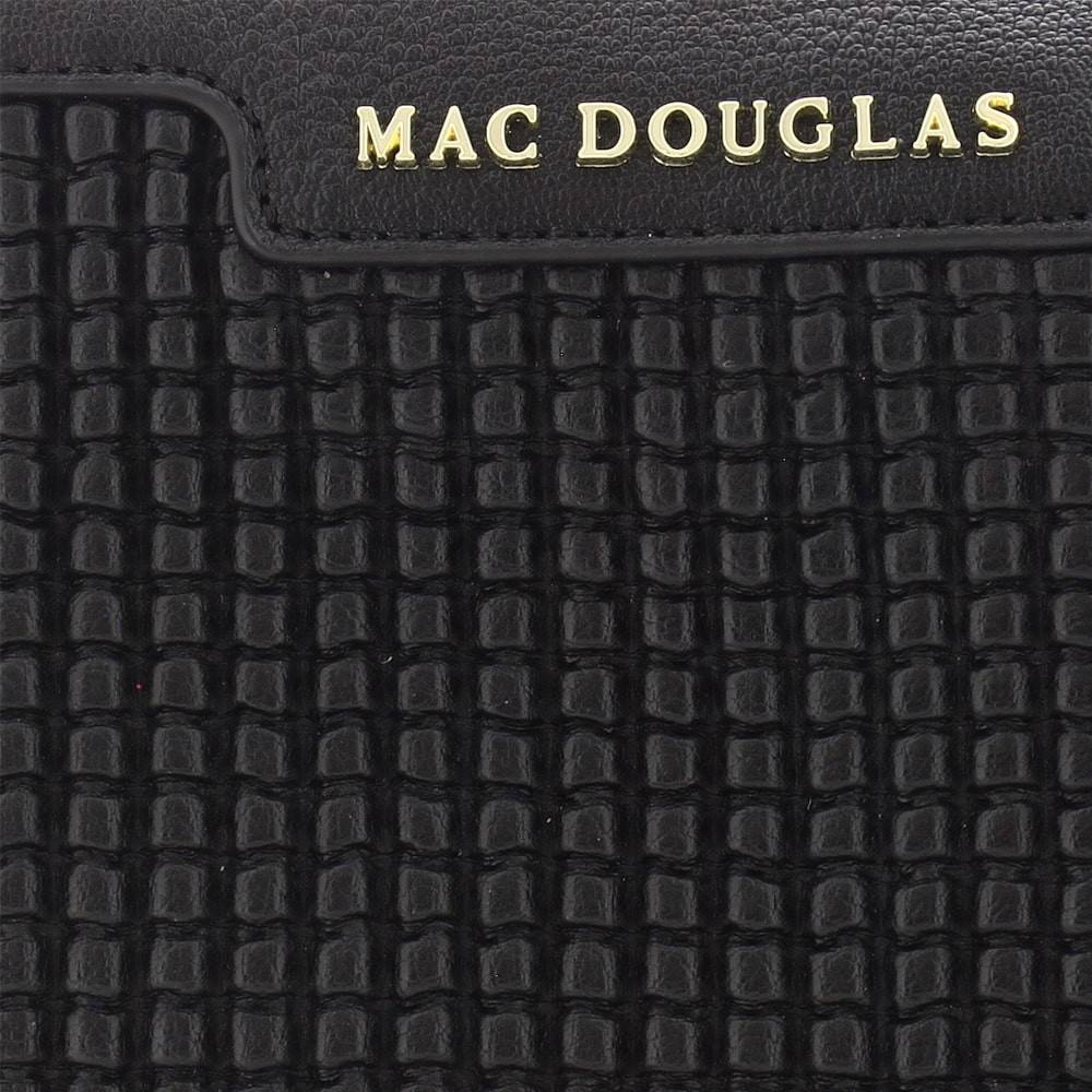 Sac porté épaule Mac Douglas Nambucca Bryan S MCNO Noir détail matière similicuir matelassé carreaux