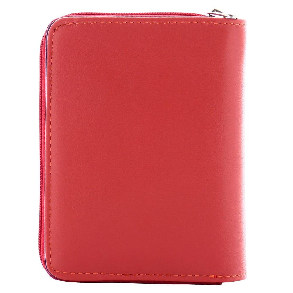 Porte-monnaie et cartes en cuir Francinel 57987RGE couleur rouge vue de dos