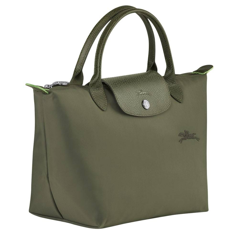 Petit sac à main S Longchamp Le Pliage Green L1621919479 Forêt vue de côté