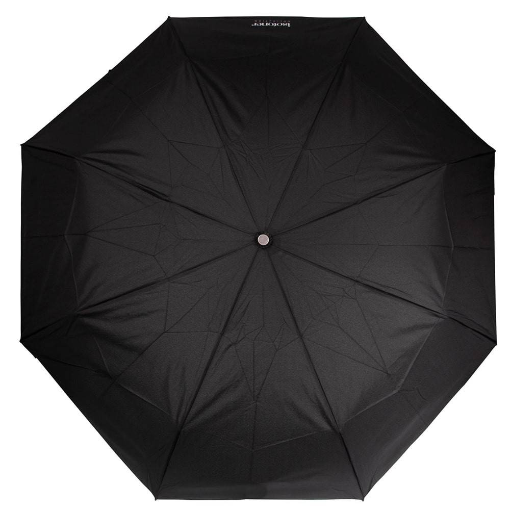 Parapluie bois deluxe Isotoner X-TRA solide 09487-NR3 couleur noir vue de haut