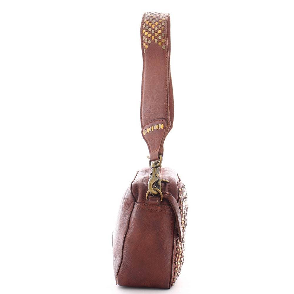 Mini sac bandoulière Biba Lovington LOT1L CUERO couleur cognac vue de profil