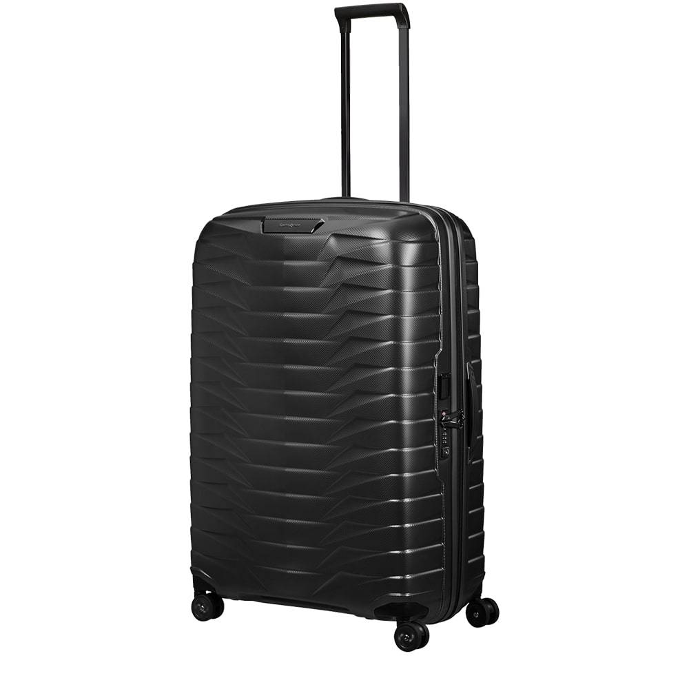 Valise 4 roues Samsonite Proxis 81cm 126043-4804 couleur Matt Graphite vue de profil avec roulettes