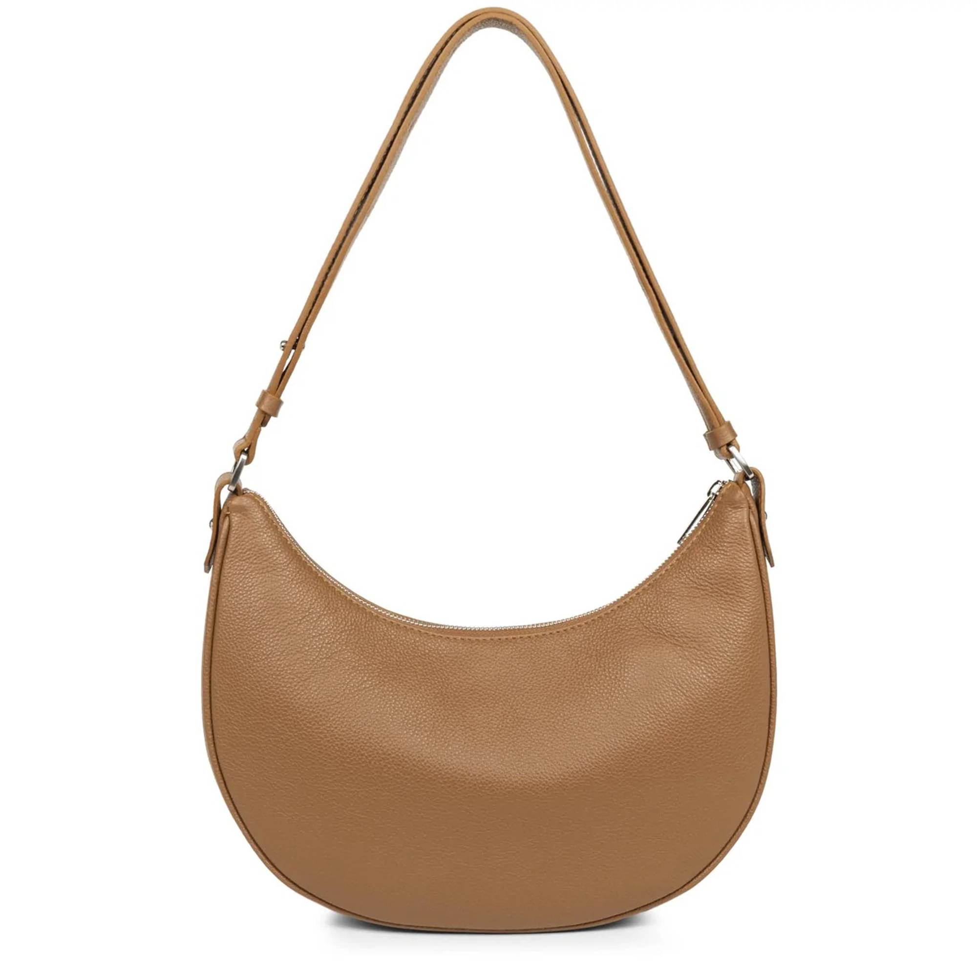 Sac besace porté travers zippé M Lancaster Firenze 480-002-CAMEL couleur Camel, vue de dos