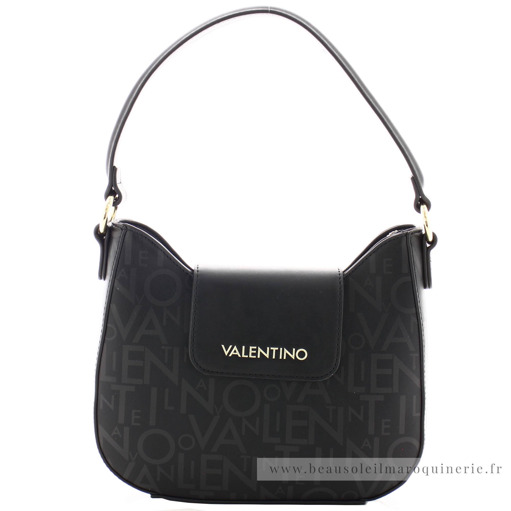 Sac hobo porté main/travers Valentino Bags VBS6M203 001 couleur noir vue de face