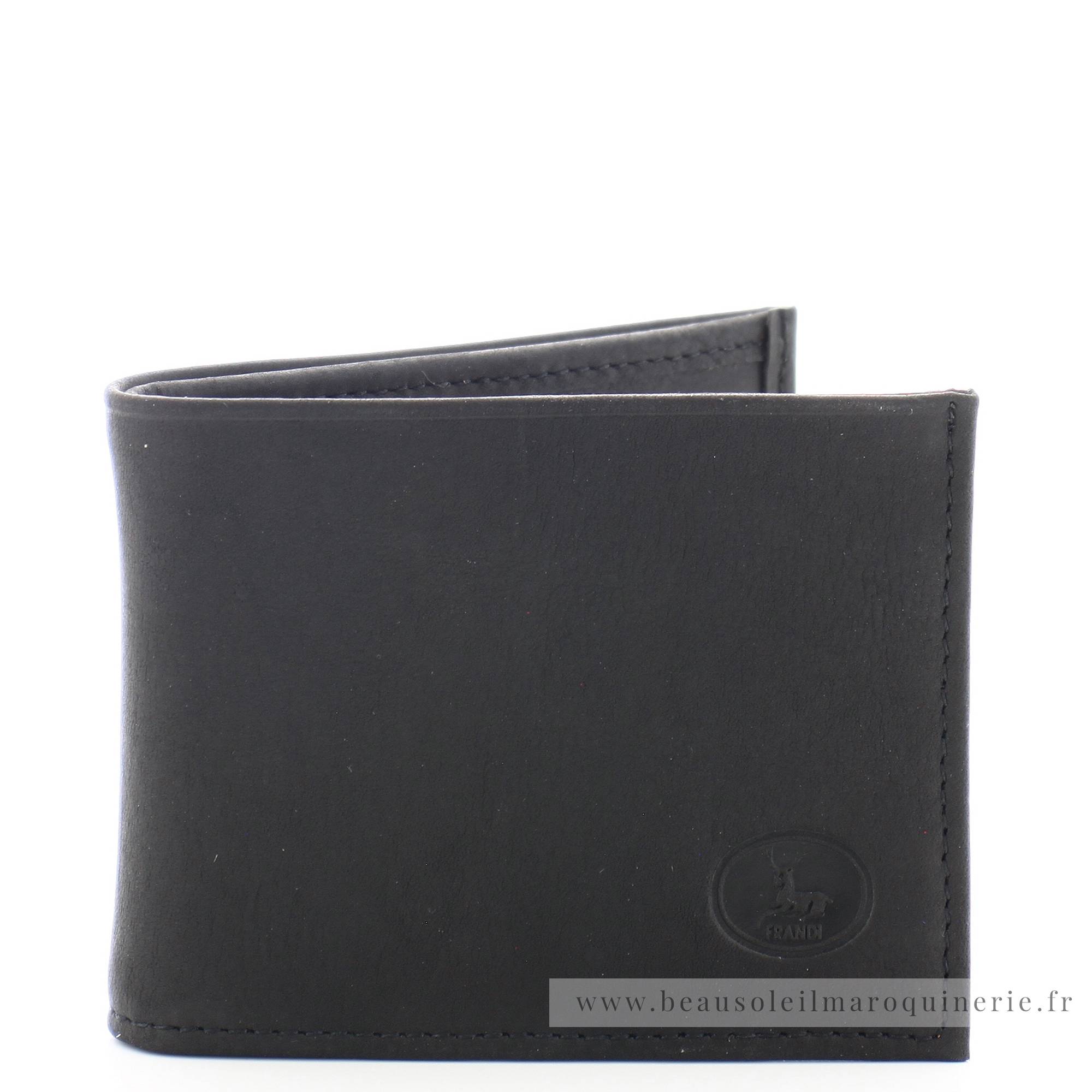 Mini Portefeuille Frandi Authentique 938.05NOIR, couleur noir, vue de face