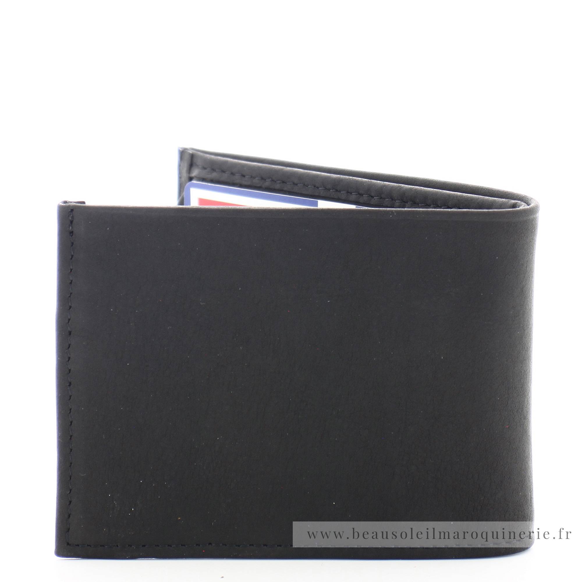 Mini Portefeuille Frandi Authentique 938.05NOIR, couleur noir, vue de dos