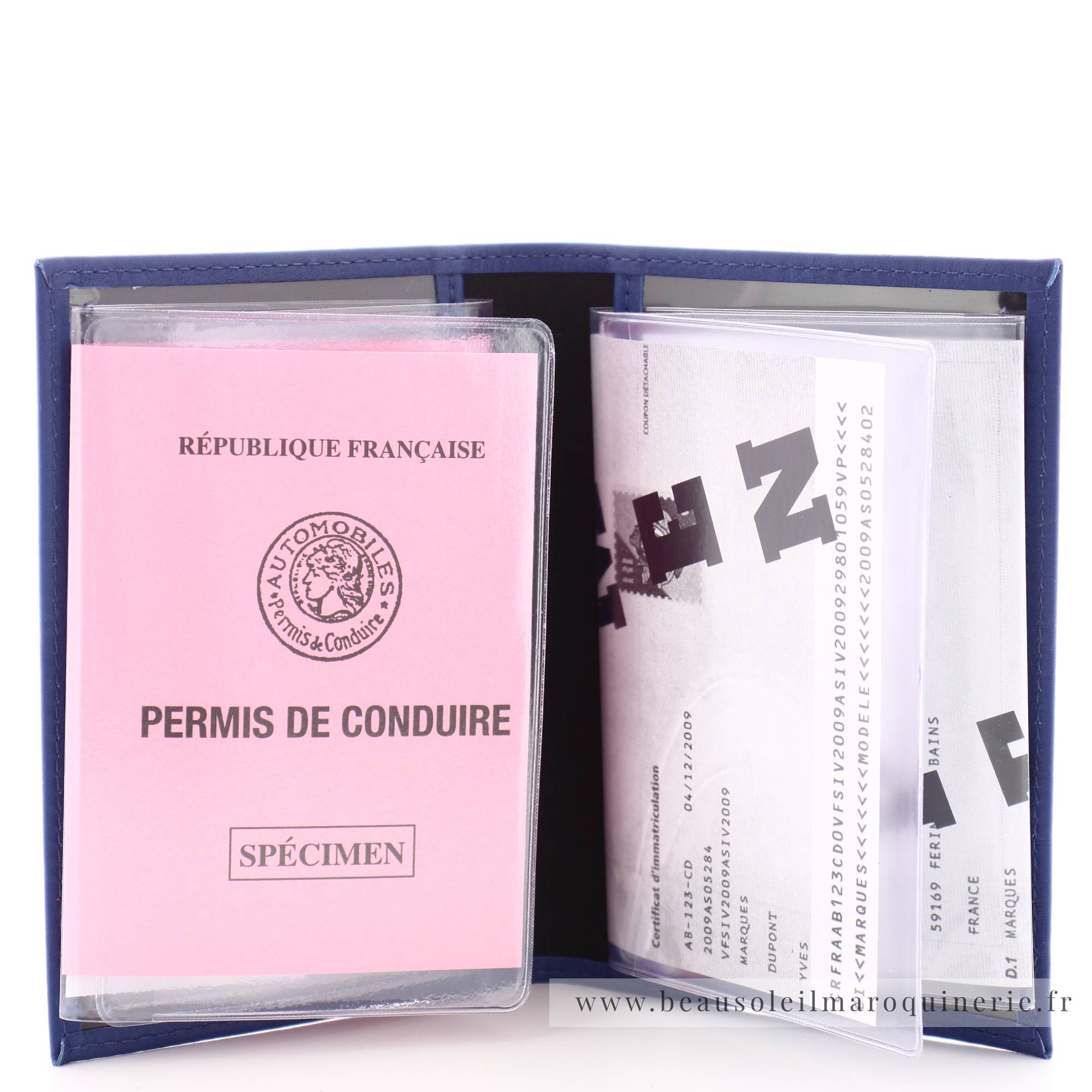 Porte-cartes Frandi avec poches transparentes Colors 330.03AZULON vue intérieur