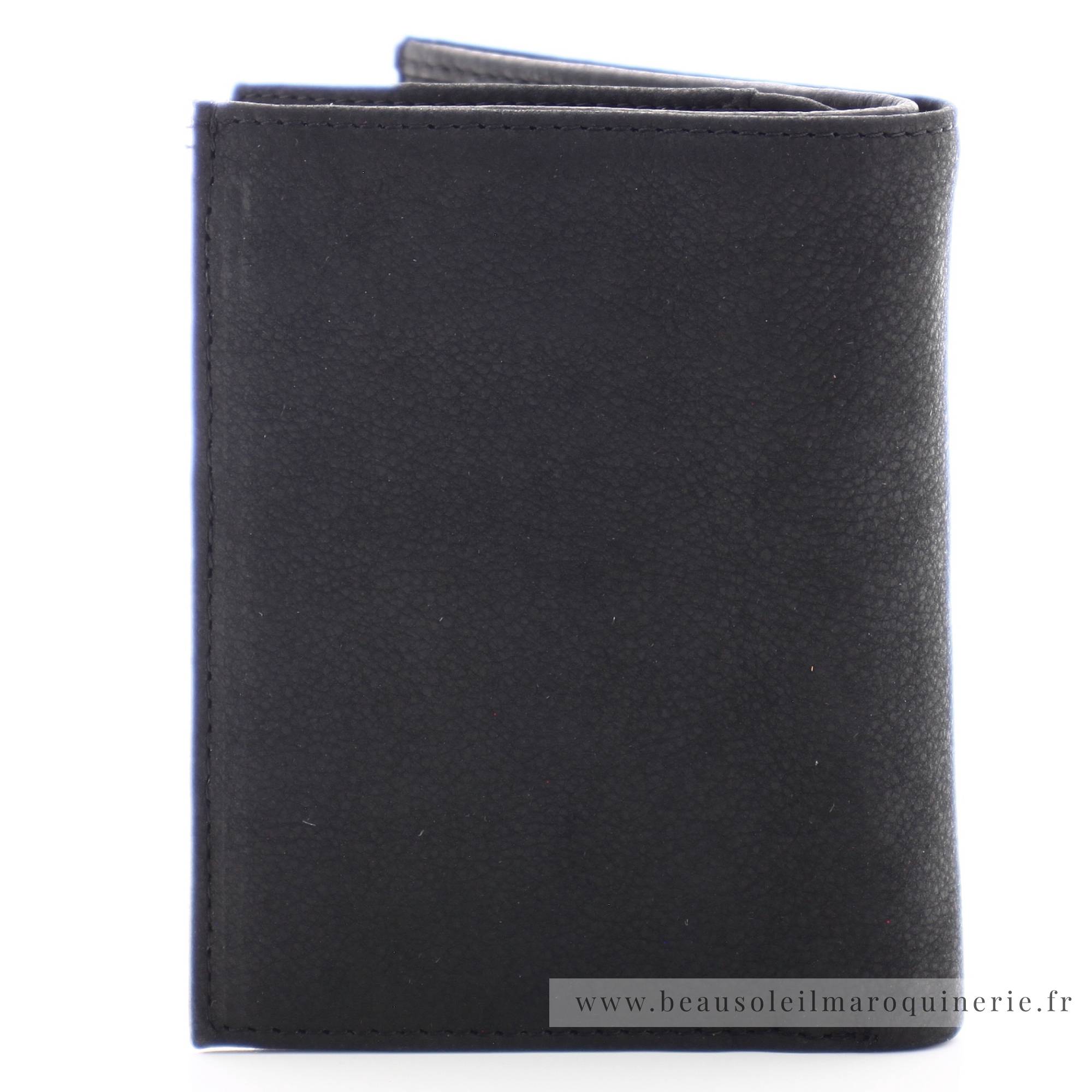 Portefeuille en cuir 1978-127-A Arthur & Aston couleur noir  vue de dos