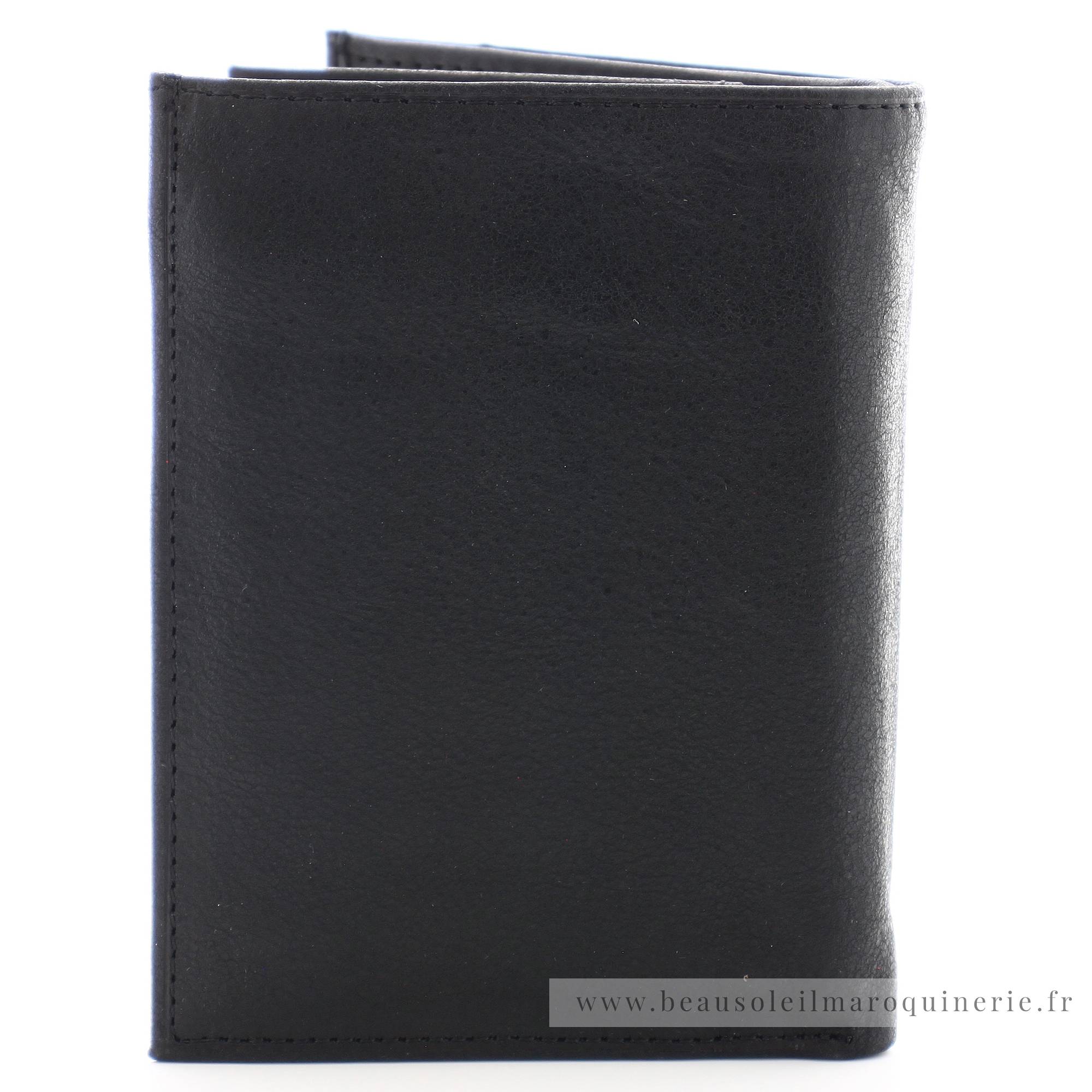 Portefeuille européen Arthur et Aston 1438-800 A couleur noir vue de dos