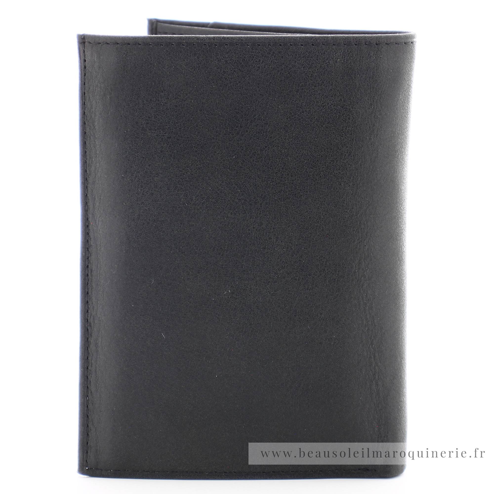 Portefeuille 3 volets Arthur & Aston Diego 1438-805 A couleur noir vue de dos