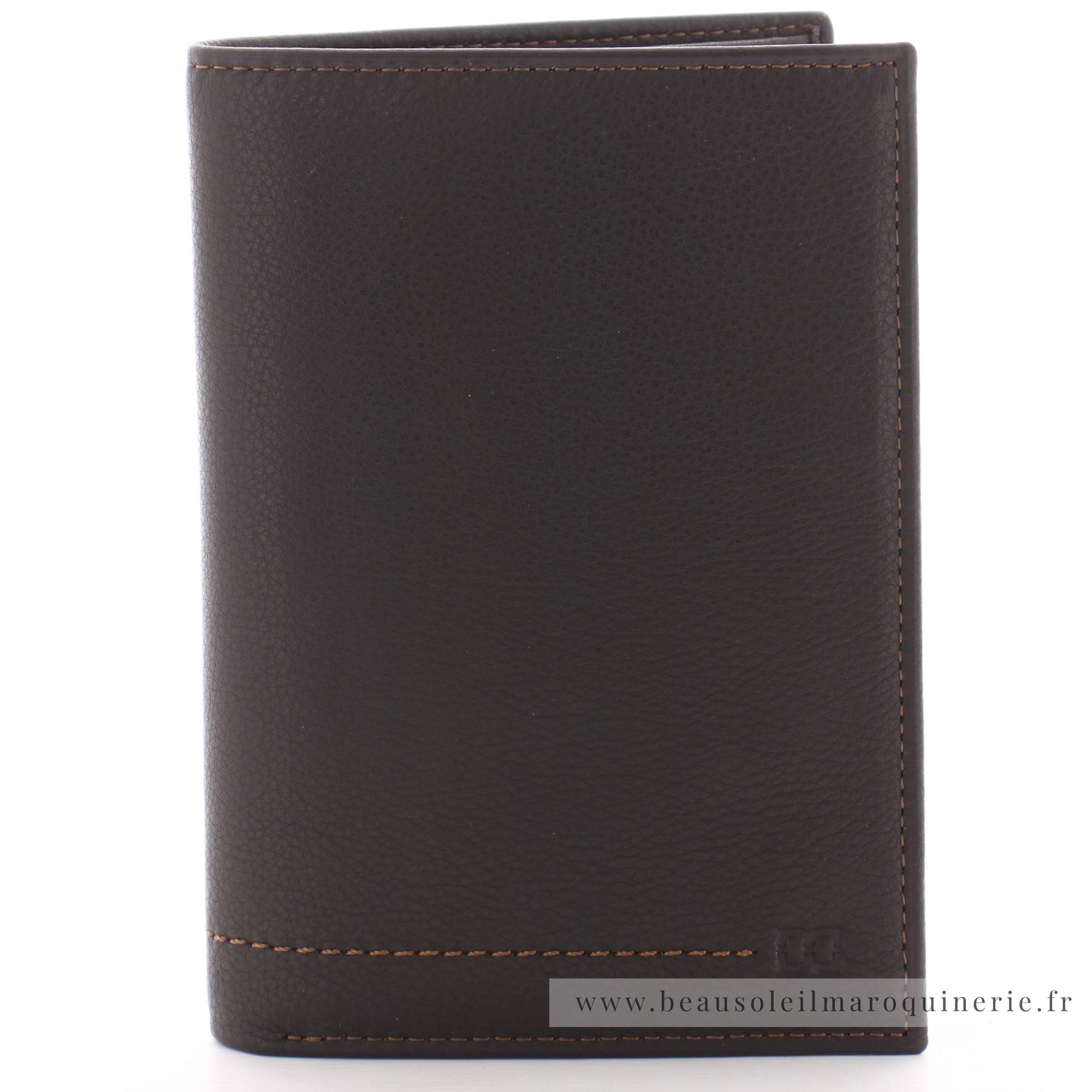 Portefeuille 2 volets David William Helva en cuir de vachette D5391