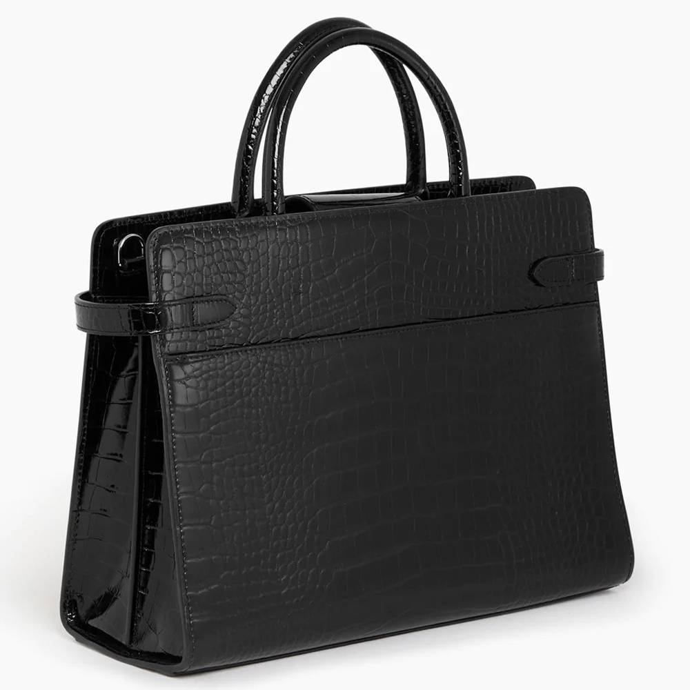 Grand sac a main Le Tanneur Emilie facon croco TEMI1645