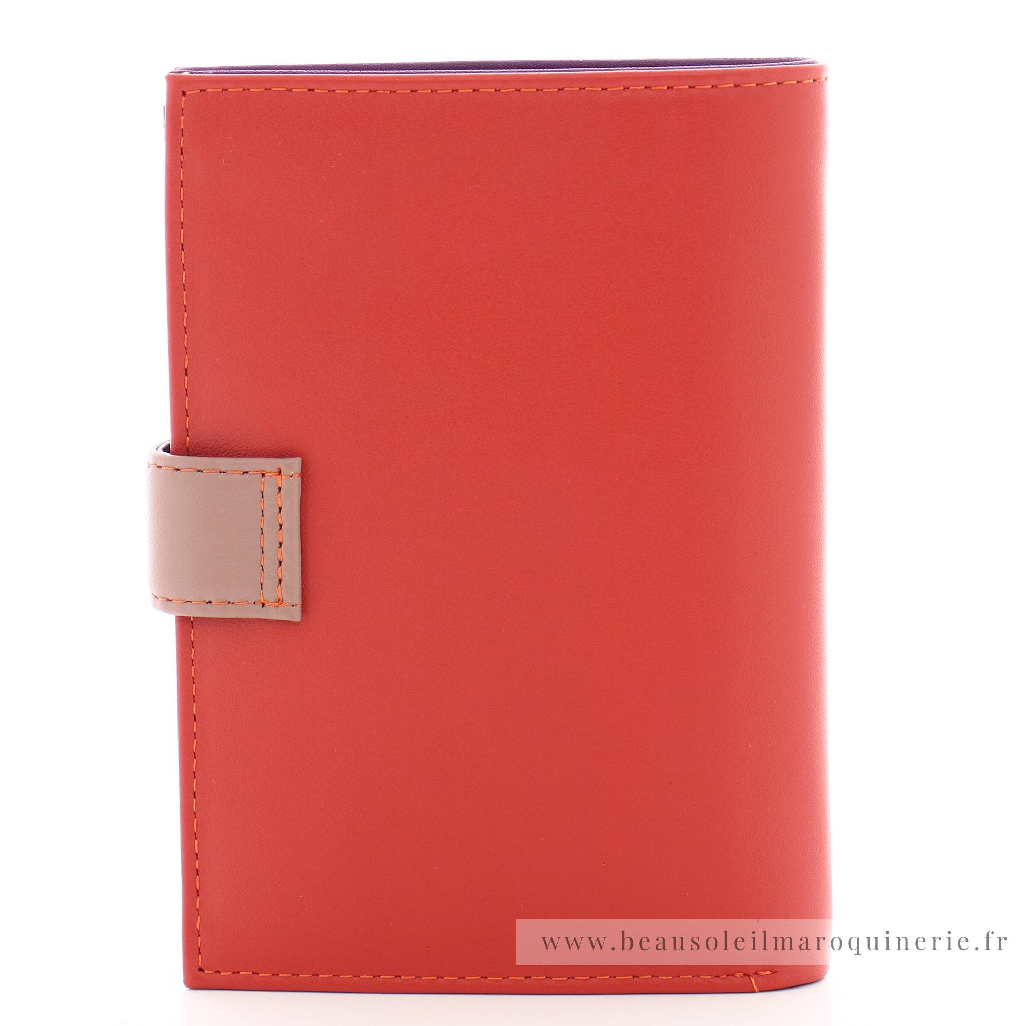 Portefeuille Casual multicolore en cuir 6 fentes - Francinel 57931 RGE couleur Rouge vue de dos