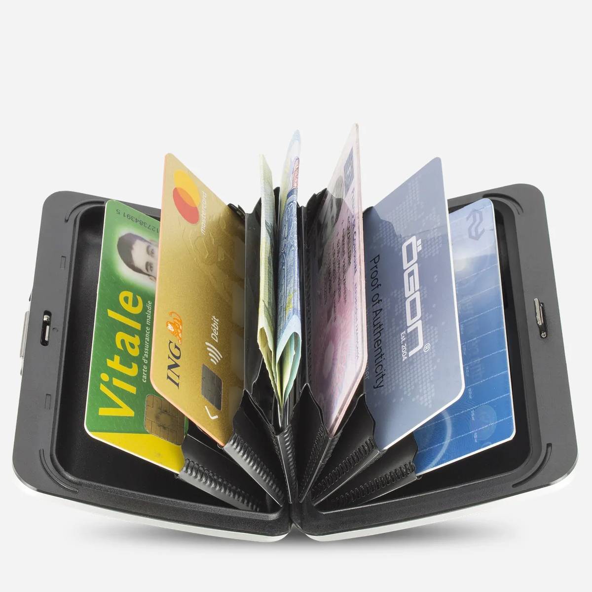 Porte Carte Aluminium Anti Rfid Porte-Cartes En Aluminium, Protection RFID Contre La Fraude Et La Démagnétisation, Portefeuille Compact, Modèle Smart Case Stockholm V1 Porte Carte Bancaire Aluminium