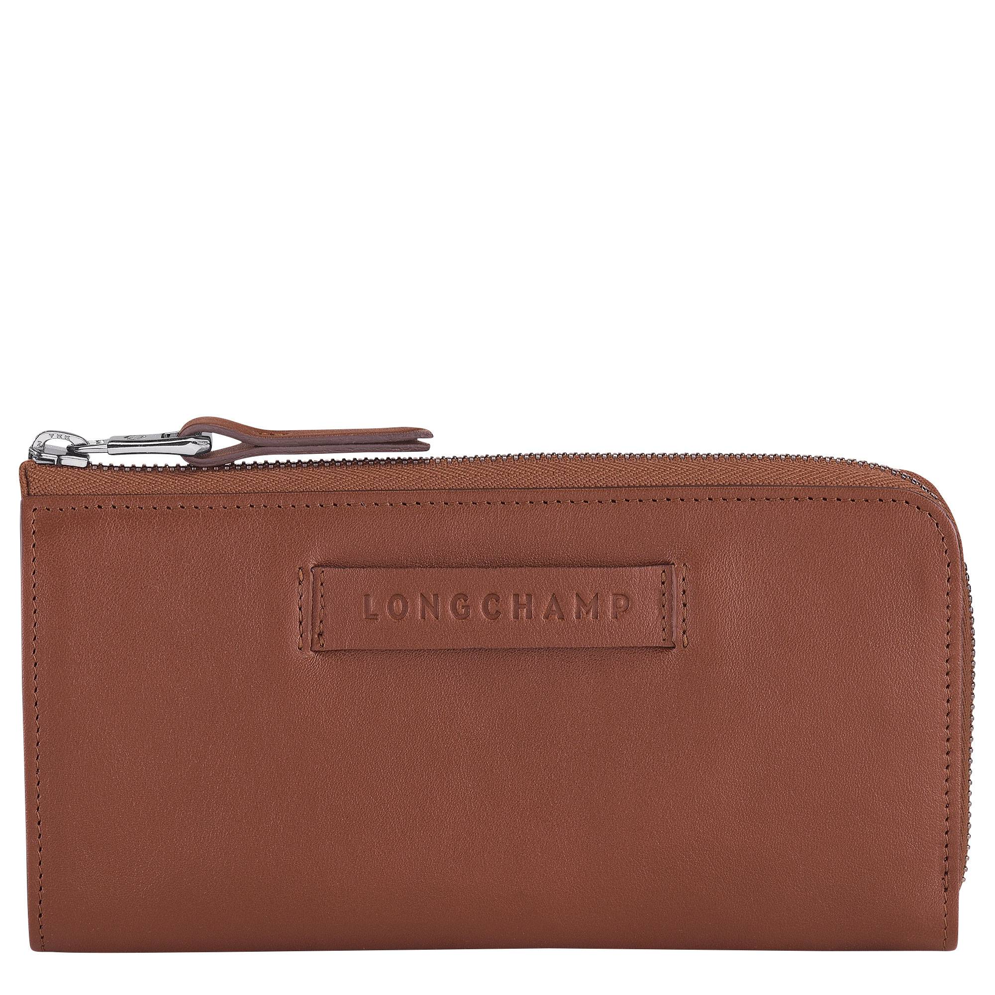 Portefeuille long zippé Longchamp 3D L3418772504 Cognac