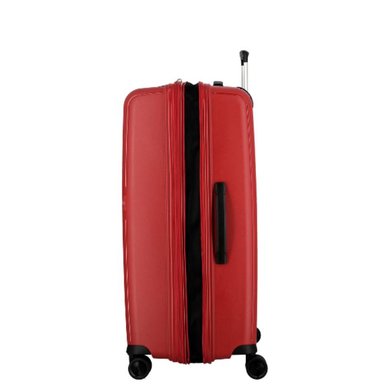 Grande valise Jump extensible TXC 2 77cm TX28RGE rouge vue de côté extensible