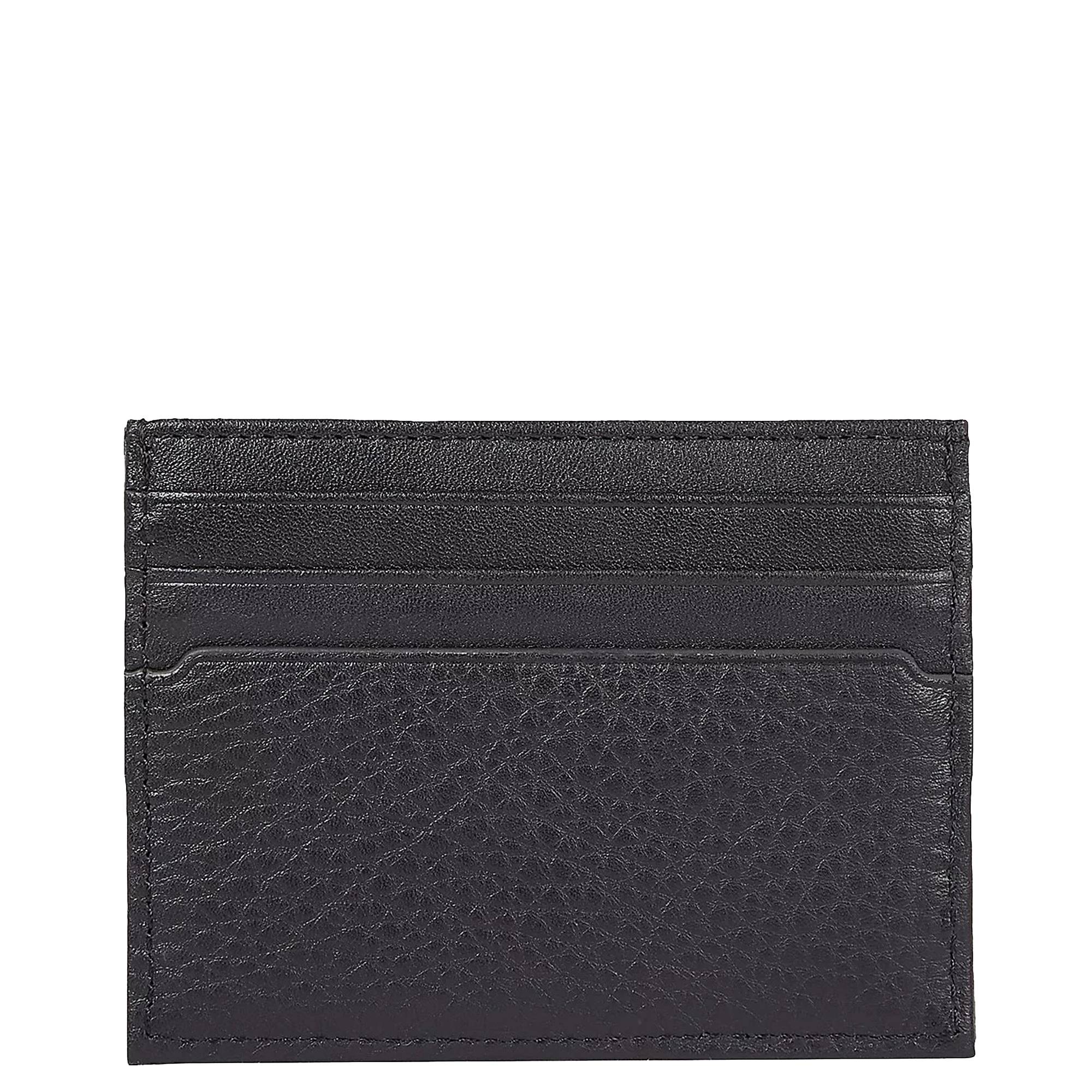 Porte-cartes Tommy Hilfiger en cuir Premium AM0AM10987 BDS couleur Noir vue de dos