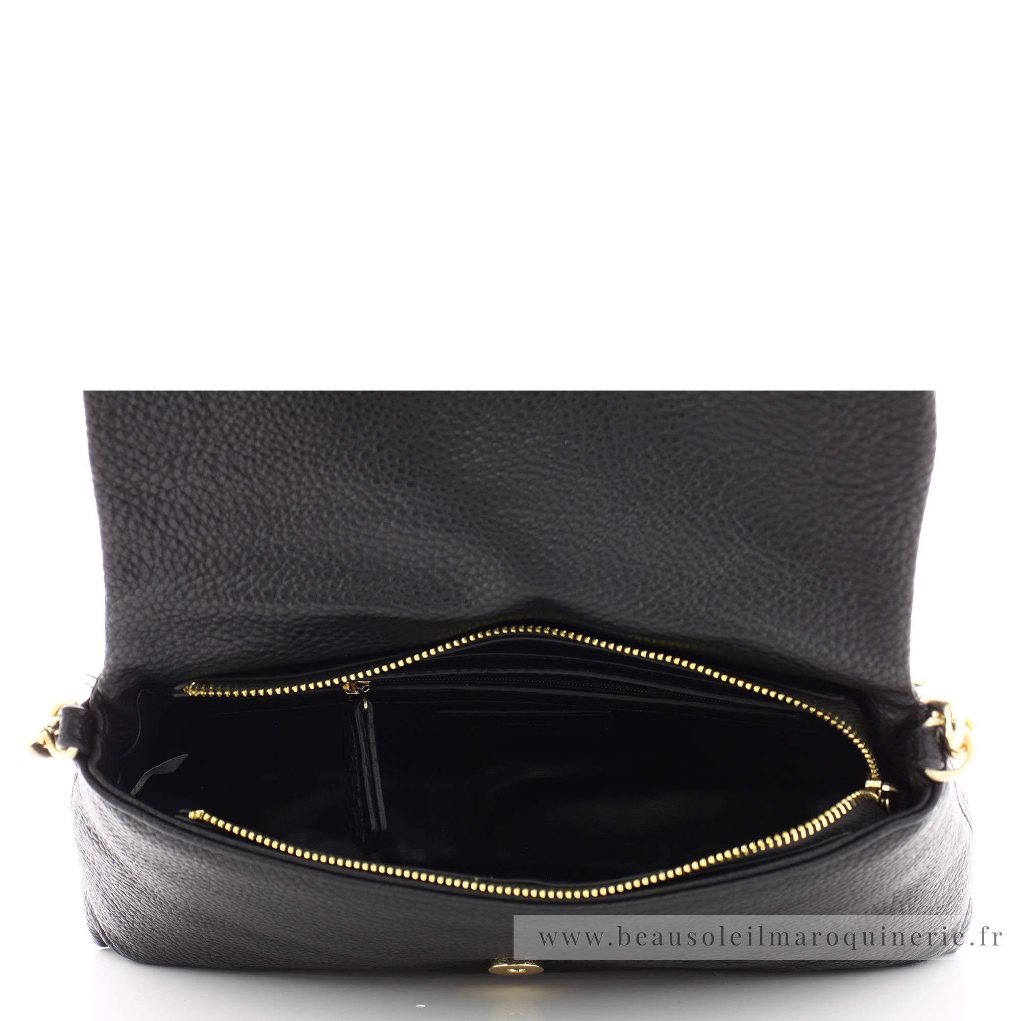 Petit sac à rabat Bulgur anse chaîne Valentino Bags VBS6V101 001 couleur Noir vue intérieur